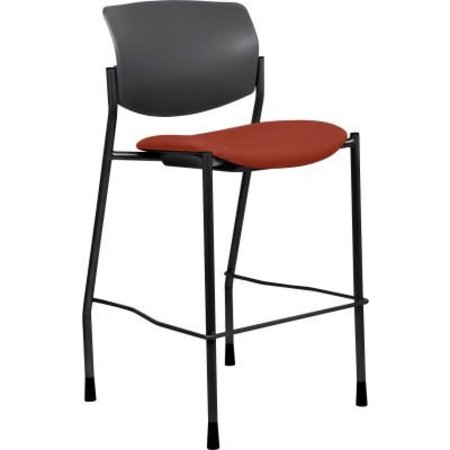 LORELL ¬Æ Fabric Seat Contemporary Stool - Orange LLR83119A203